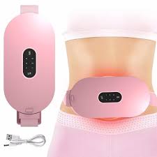 Menstrual Heating Pad USB Charging Electric Cordless Adjusted Portable Belt Heat Pad for Cramp Pink